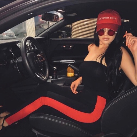 Pants - Black Red Stripe Pants